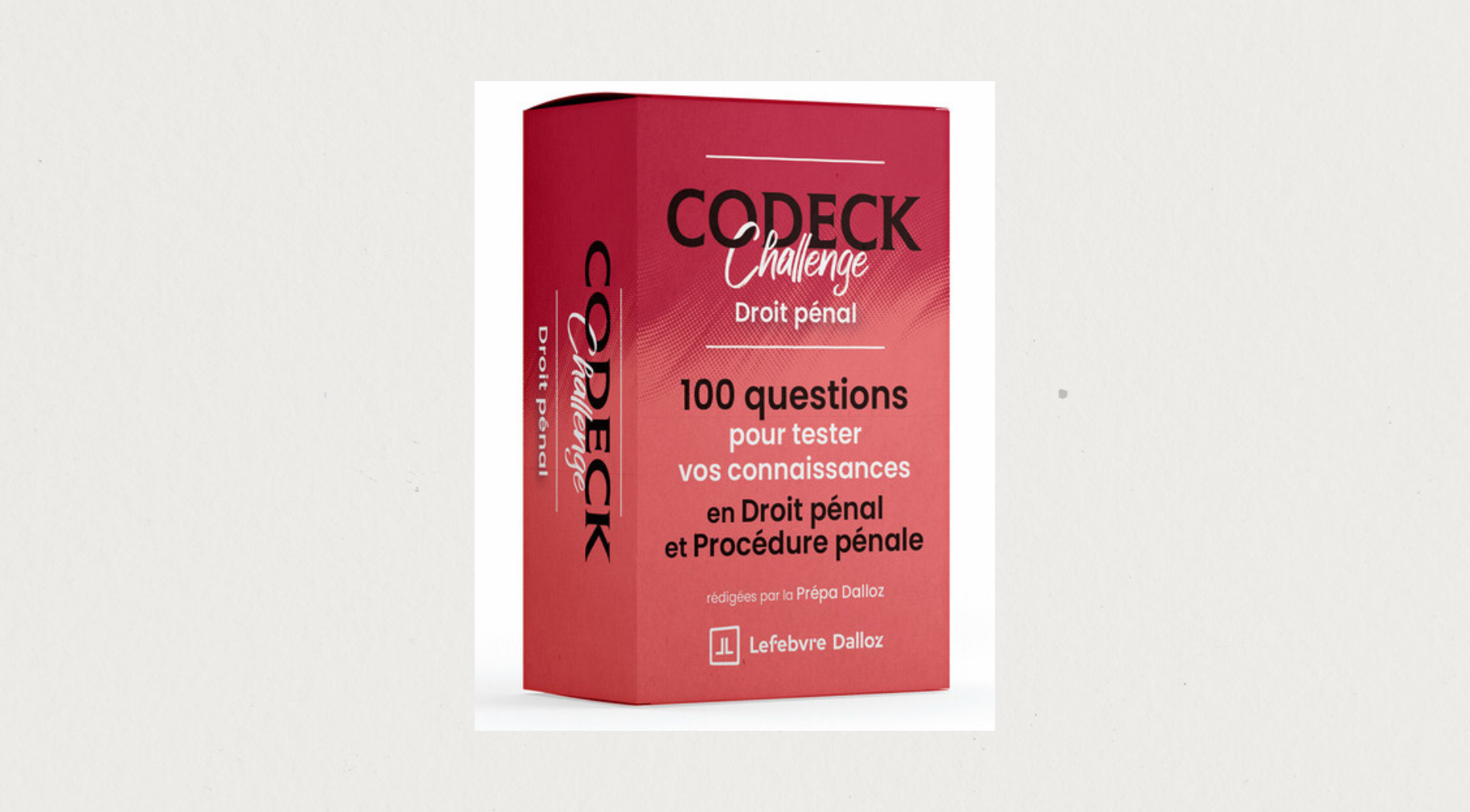 Illustration de l'article CODECK CHALLENGE : DROIT PENAL ET PROCEDURE PENALE. 100 QUESTIONS POUR TESTER VOS CONNAISSANCES EN DROIT PENAL
